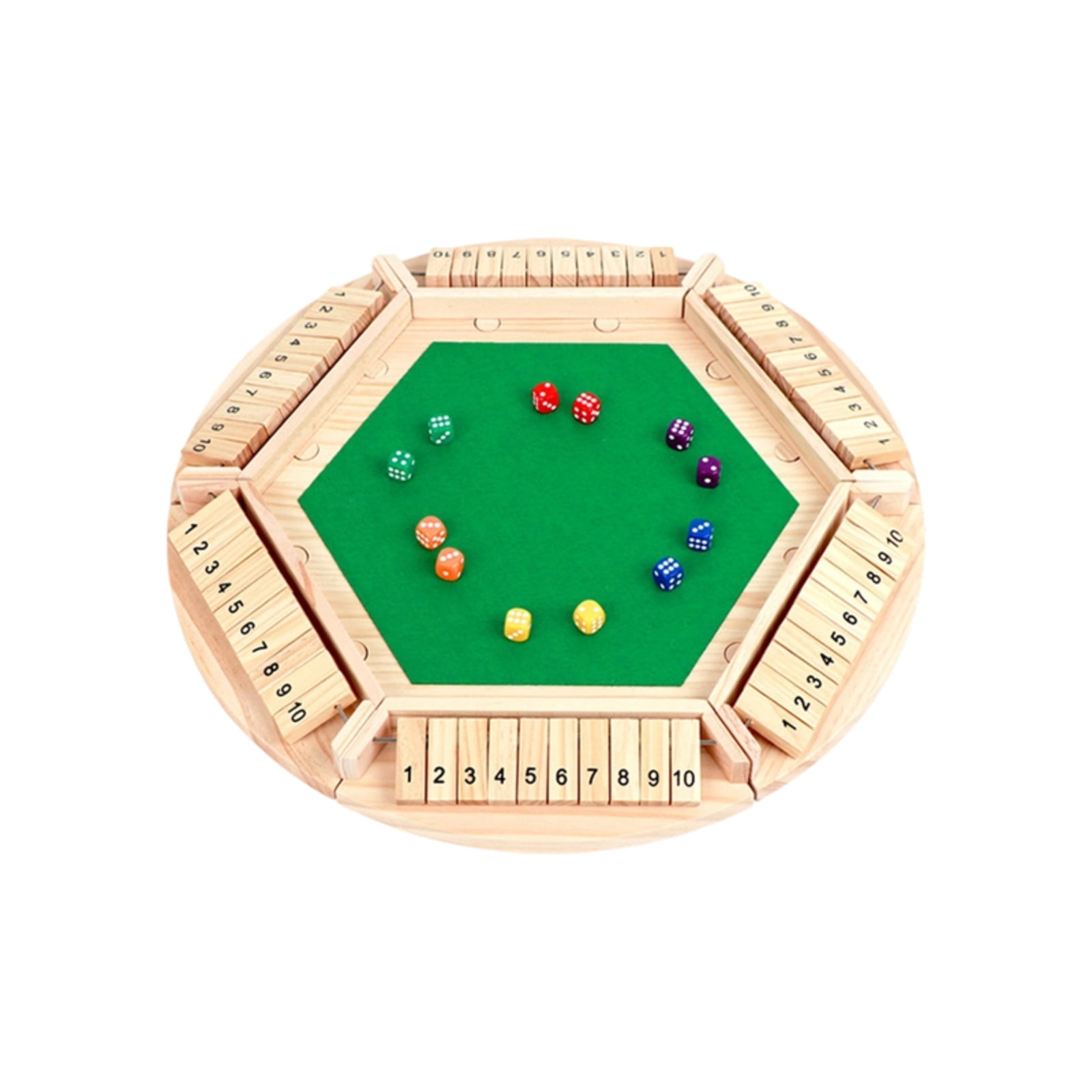 Relaxdays Shut The Box, 10 Tasselli, Da 2 A 4 Giocatori, Gioco In Legno Bambini E Adulti Board Game Naturale Nero 90806093