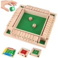 thumbnail image 1 of Shut The Box Game, Wooden Dice Board Game, Shut The Box Game 4 Player, Strengthen The Sensitivity of Brain Thinking, Increase The Fun of Daily Party, for Home, Party, 1 of 7