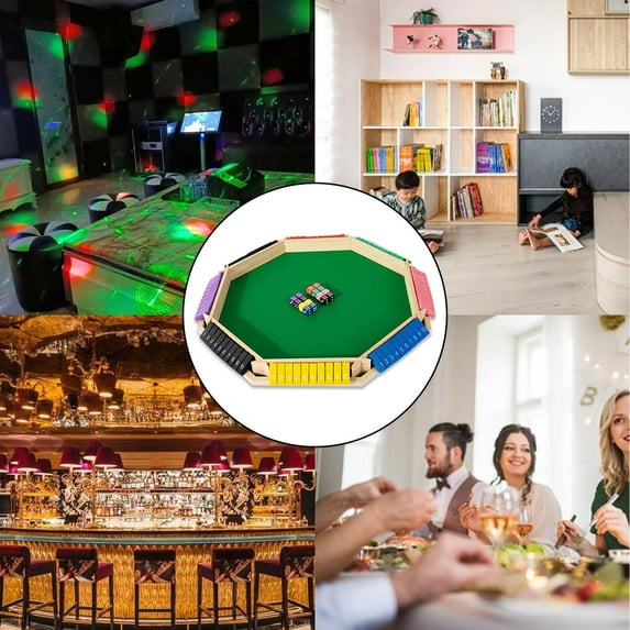 Shut The Box-Wooden Dice Board Game, Funny Family Shut The Box Game 2-8 Player, Board Games Gift for Family and Friends, Educational Table Math Games for Holiday, Party and Classroom