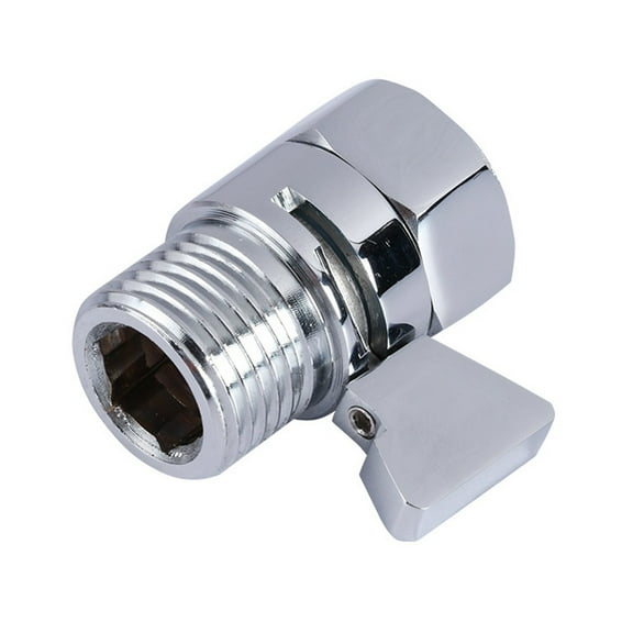 Shut-Off Valve Valve for Shower Head Water Saver Valve Brass G1/2 Connections Polished Chrome Home Improvement