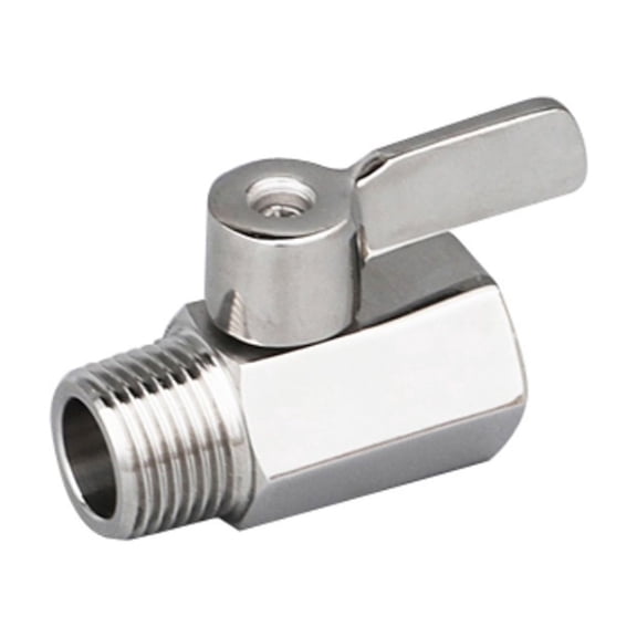 Shut Off Valve for Hand Shower, Stainless Steel Water Control Adapter, Male Female Thread Regulator, Bathroom Fixture Part