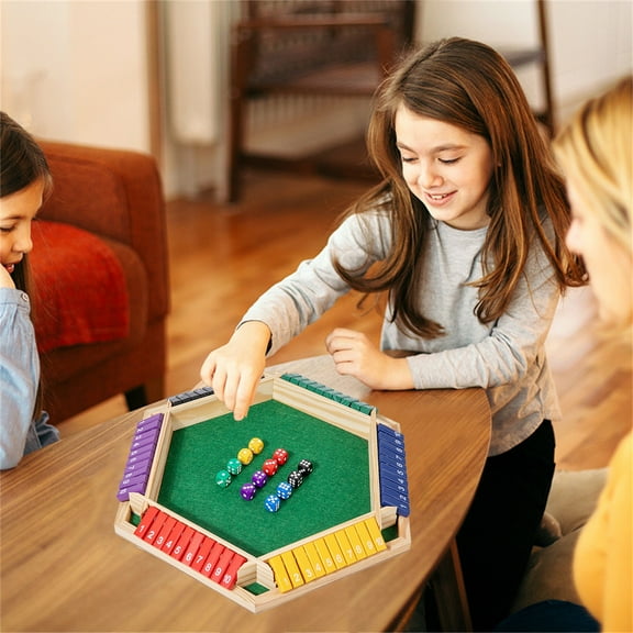 Shut The Box Dice Game for 6 Players - Green Folding Board, Fast-Paced Family Game Night for All Ages