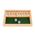 thumbnail image 1 of Shut The Box Game, Math Board Game For Teens And S With Dice, Fun Table Game For Game Night Travel Classroom Home Party Wooden Box Set, 1 of 7