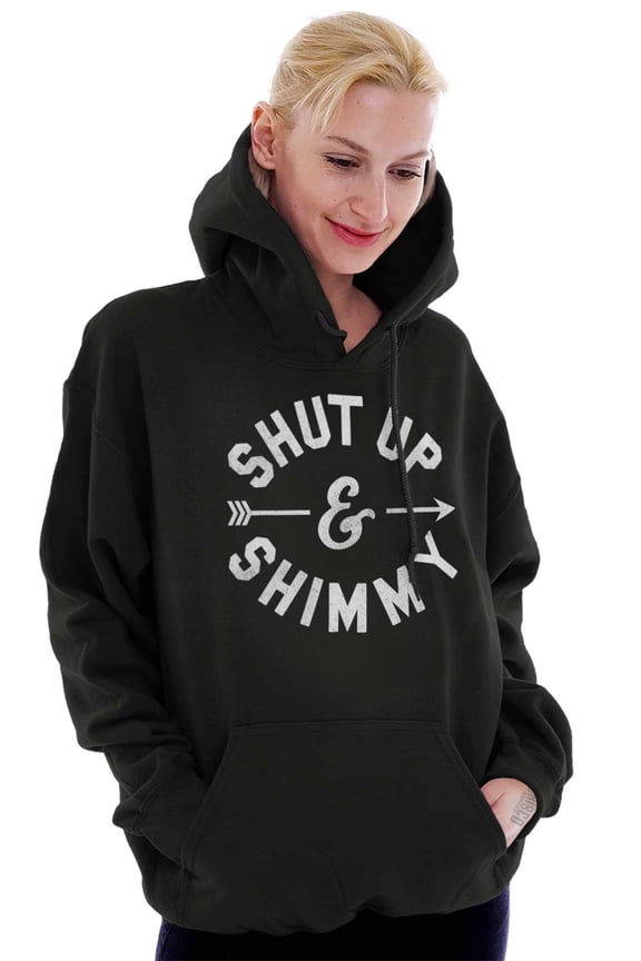 Shut Up and Shimmy Dancer Dancing Women Plus Size Graphic Pullover Hoodie Brisco Brands 2X