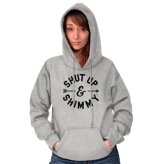 Shut Up and Shimmy Dancer Dancing Women Plus Size Graphic Pullover Hoodie Brisco Brands 5X