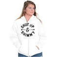 thumbnail image 1 of Shut Up and Shimmy Dancer Dancing Womens Plus Size Graphic Zipper Hoodie Brisco Brands 2X, 1 of 5