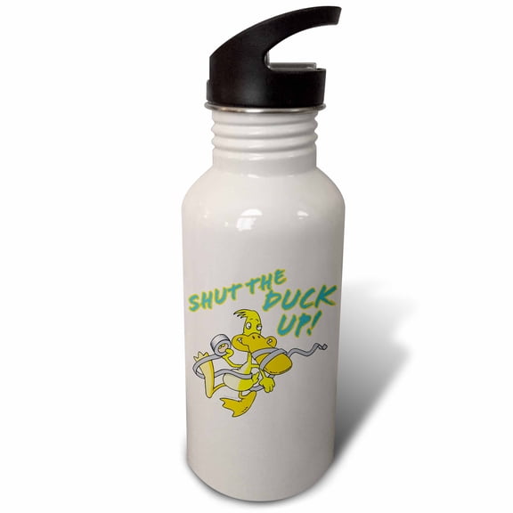 Shut the Duck up Duct Tape Duck Toon 21 oz Sports Water Bottle wb-104316-1