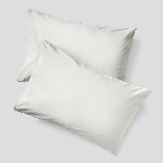 Shuteye Supply Pillow Case Set, 2.5 Collection, Set of 2 Cotton Pillowcases, King 20 x 40 Inch, Cream Anthracite