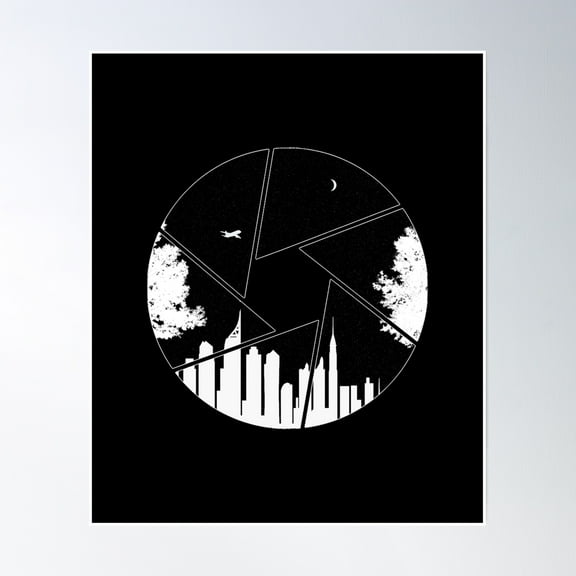 Shutter City Poster Wall Art, Modern Wall Decor, 8x12 UNFRAMED