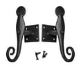 thumbnail image 1 of Shutter Dog Rat Tail Hand Forged Iron Black Rustproof Finish Pair Pack of 12, 1 of 2