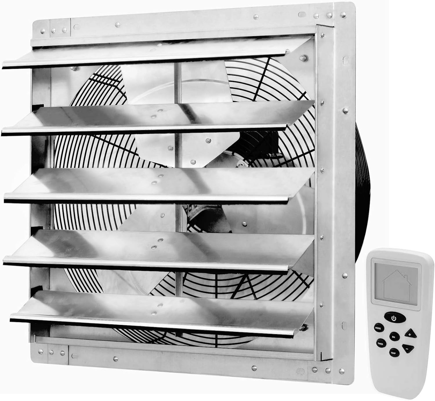 Shutter Exhaust Fan With Wireless Controlled Thermostat And Humidity