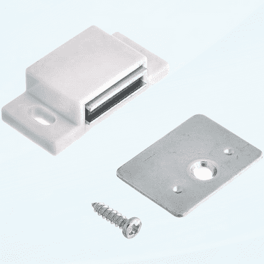 MPJ 15lb Magnetic Catch - White Zinc Cabinet Hardware (10-Pack)