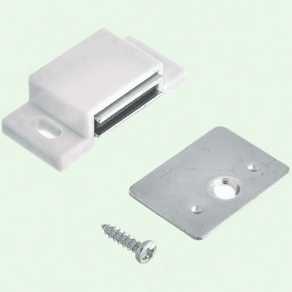 Shutter Hardware 50631-R 15lb Single Magnetic Catch White/zinc Retail Pack (50)