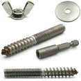 Shutter Hardware Kit with Stainless Steel Hanger Bolts, Nuts, Washers