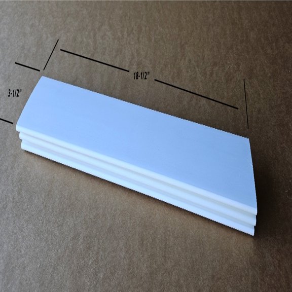 Shutter Louver Replacement Kit 3 Pack 3-1/2" x 7/16" x 18-1/2 painted to SW7006 extra white Hardwood