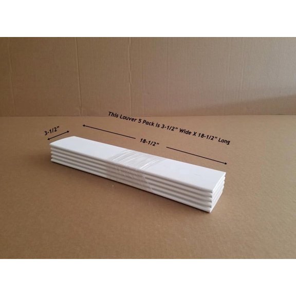 Shutter Louver Replacement Kit 5 Pack 3-1/2" x 7/16" x 18-1/2"-Hardwood Painted including touch-up paint