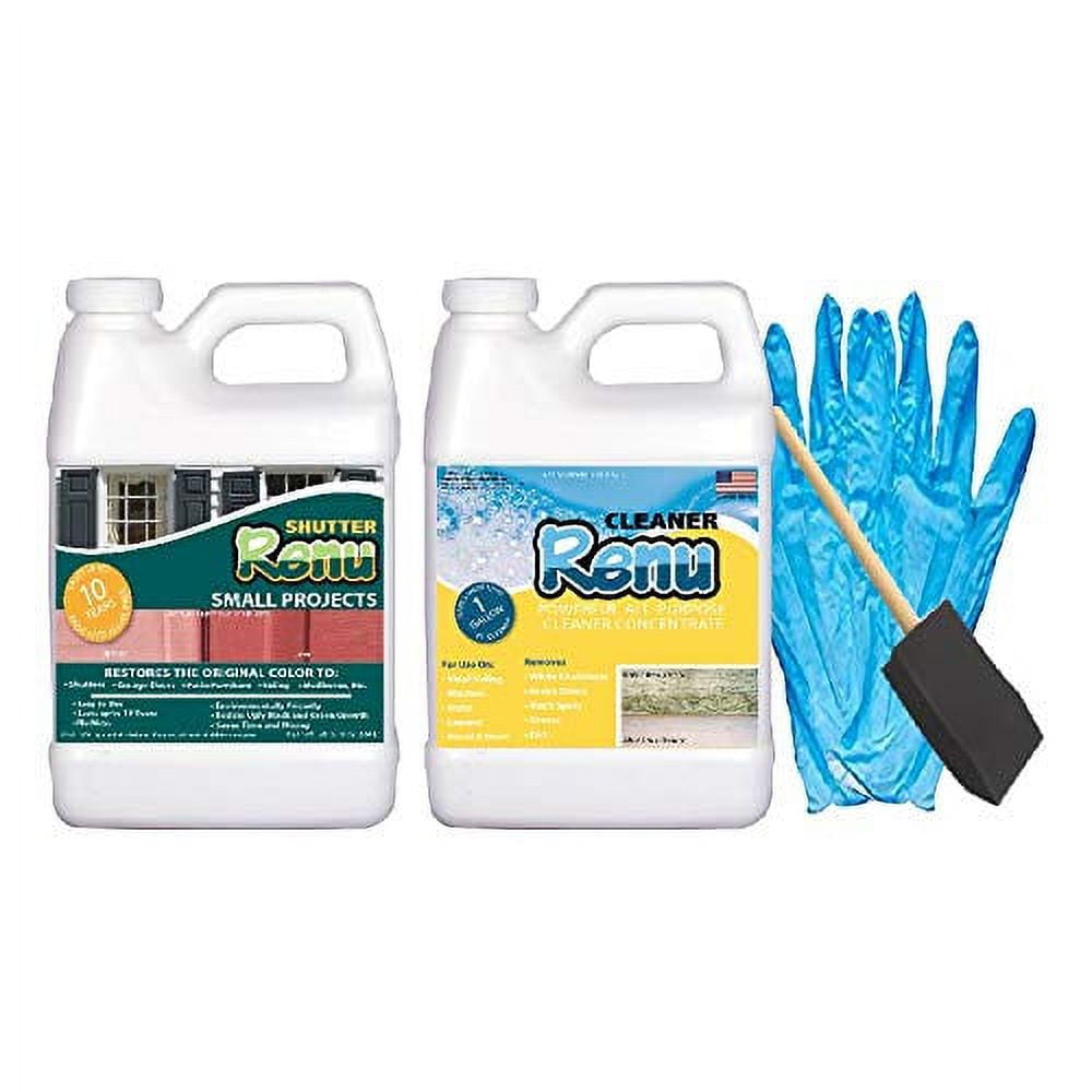 Shutter Renu | Small Project Kit | All Purpose Cleaner - Color Restorer - Protects & Restores Color To Faded Shutters, Patio Furniture, Mailboxes, Doors & More