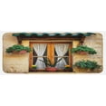 thumbnail image 1 of Shutters Kitchen Mat, Basket of Flowers Historic Building Window Classic Lace Theme Inside Image, Plush Decorative Kitchen Mat with Non Slip Backing, 47" X 19", Beige Green, by Ambesonne, 1 of 1