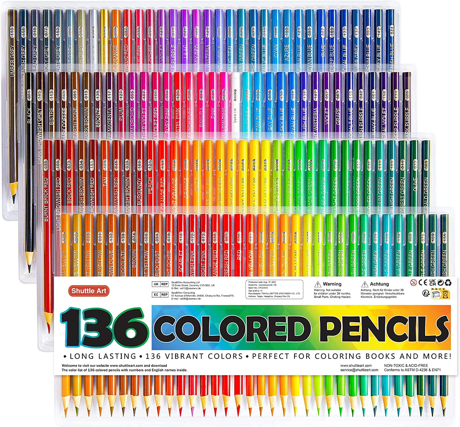 Shuttle Art Colored Pencils Bulk, 408 Pack Coloring India