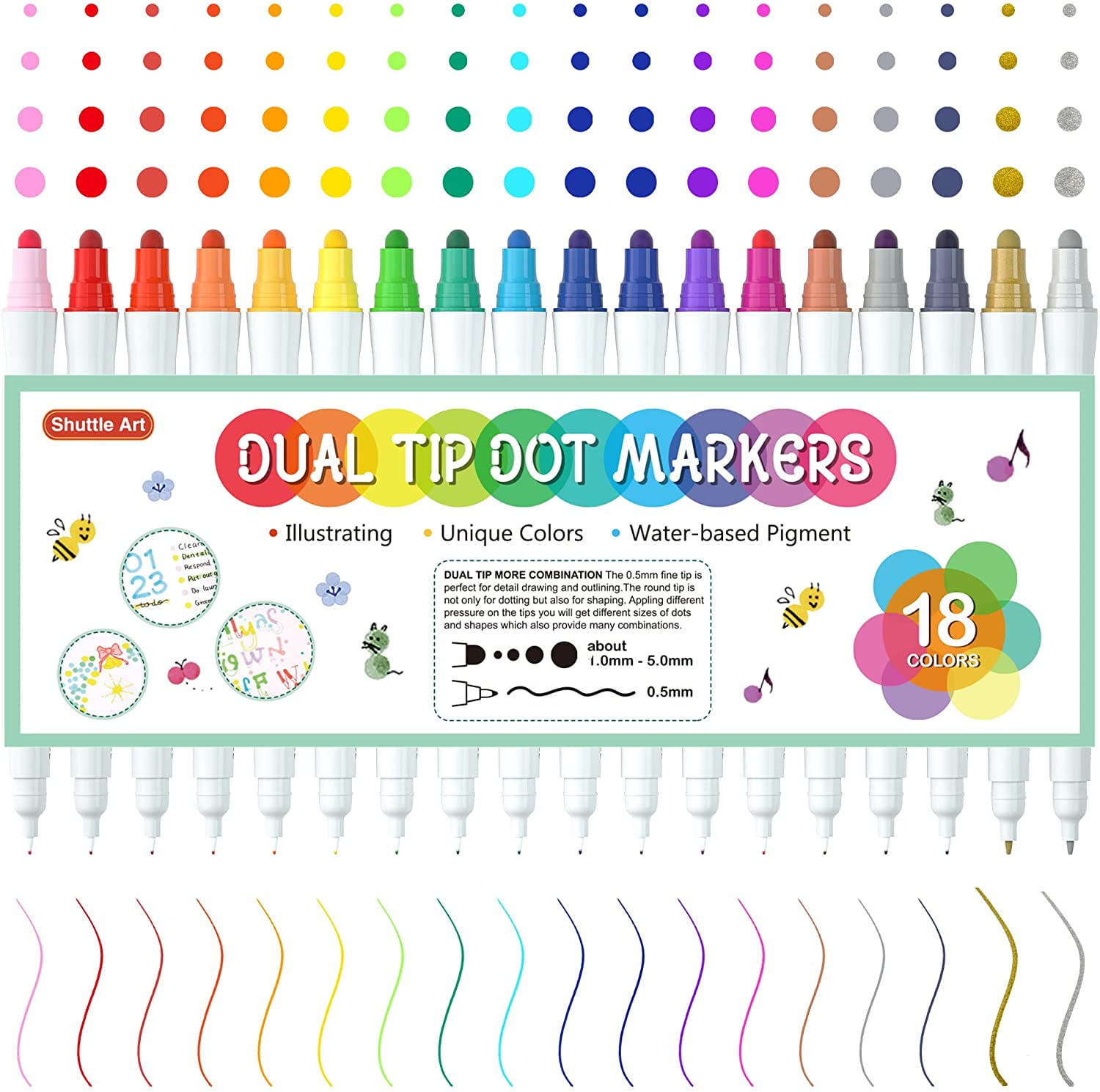 Clean Color Dot Pen - Metallic Violet– Let's Make Art