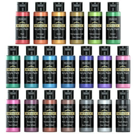 Kicks Studio Flexible Acrylic Paint Set for Leather, Vinyl, and Other DIY Arts and Crafts Surfaces, 2 fl oz, 6 PC