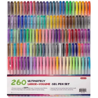Shuttle Art 120 Unique Colors (No Duplicates) Gel Pens Colored Gel Pen Set  for Adult Coloring Books Art Markers