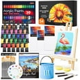 thumbnail image 1 of Shuttle Art 54 Pack Acrylic Paint Set, Acrylic Painting Set with 30 Colors Acrylic Paint, Wooden Easel, Painting Canvas, Paint Brushes, Palette, Art Painting Supplies for Adults Beginner Artists, 1 of 8