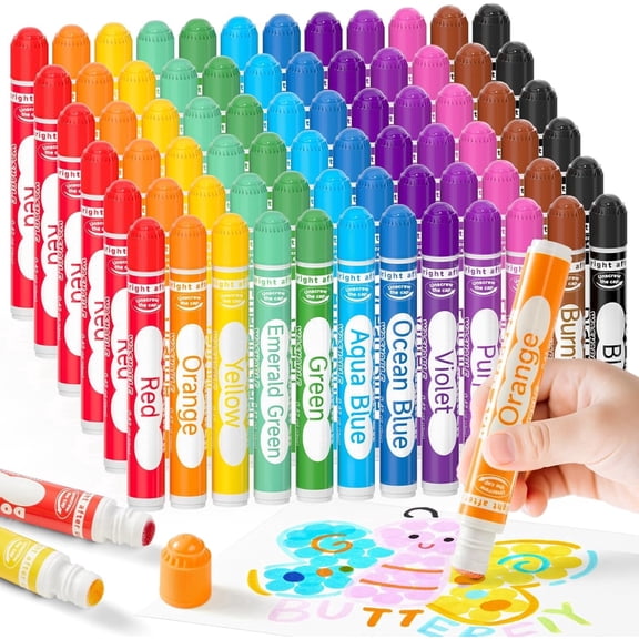 Shuttle Art 60 Pack Dot Markers, 12 Colors x 5 Sets Washable Bingo Daubers, Fun Art Supplies for all ages, Non Toxic Water-Based