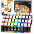 thumbnail image 1 of Shuttle Art Acrylic Paint Set, 36 Colors Acrylic Paint with Brushes & Palette, 2oz Bottles, Rich Pigments Non-toxic Paint for Artists Adults, Art Supplies for Canvas Rock Ceramic Wood Painting, 1 of 10