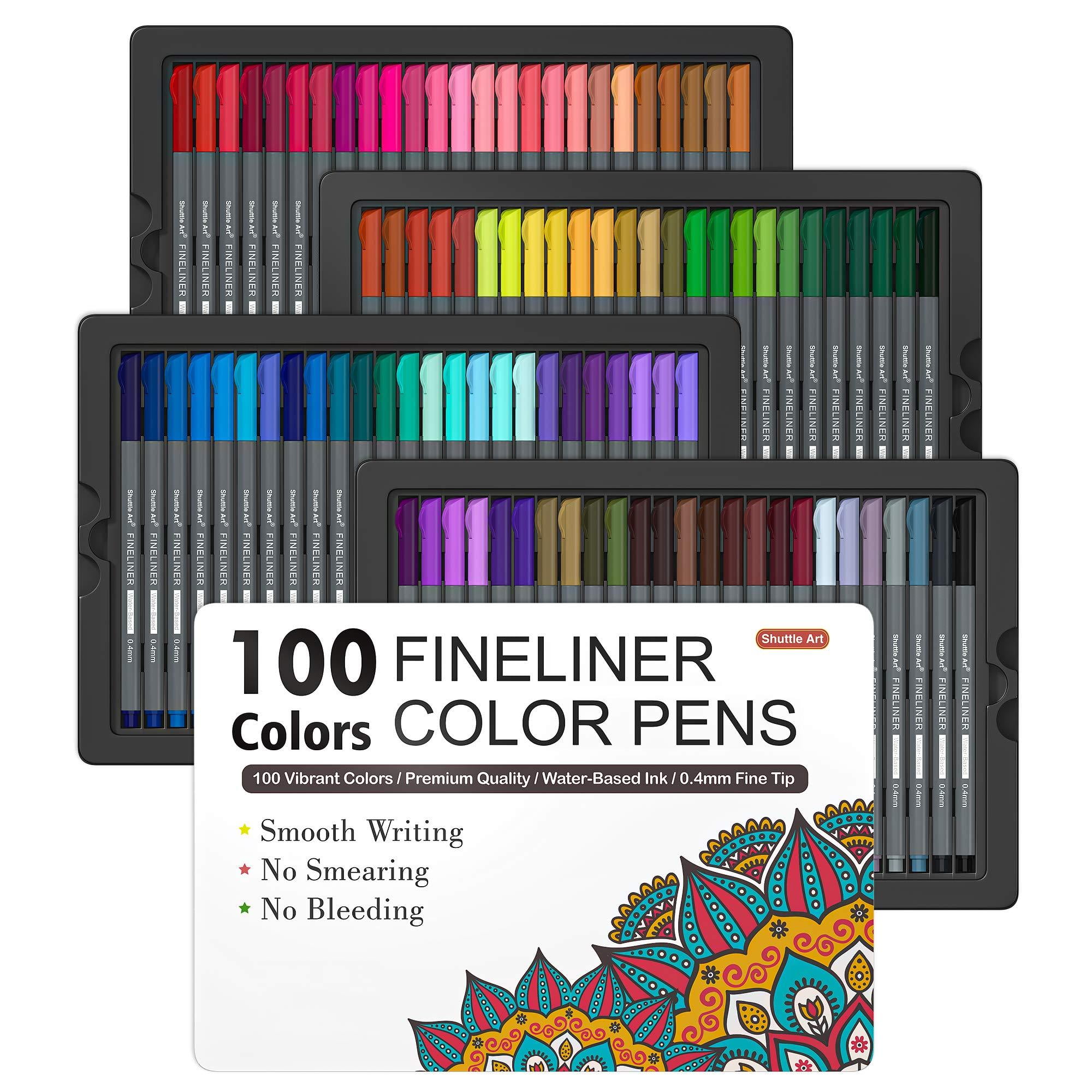 Fineliner Color Pen Set (HUGE SET OF 60 COLORING PENS) Colorful
