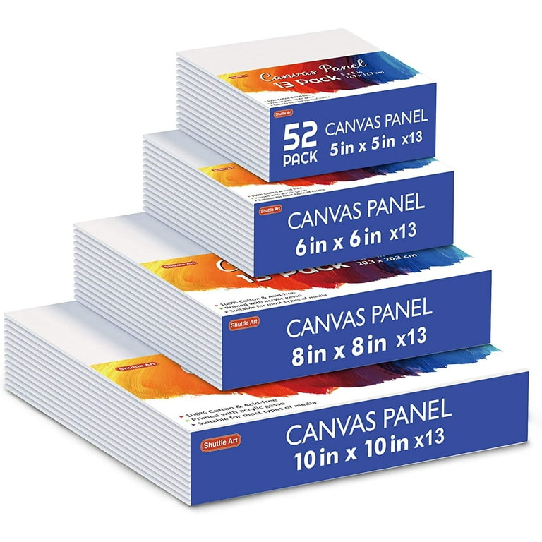  5 Pcs Blank Canvas for Painting Flat Canvas Board