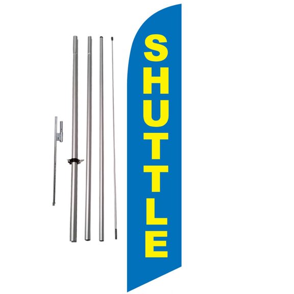 Shuttle Marker 15ft Feather Banner Swooper Flag Kit with pole & spike