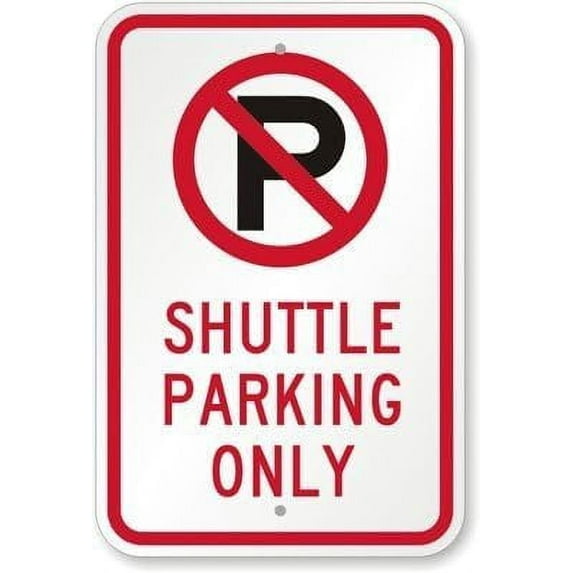 Shuttle Parking Only Safety Sign Tin Signs Caution Warning Sign Outdoor 8x12