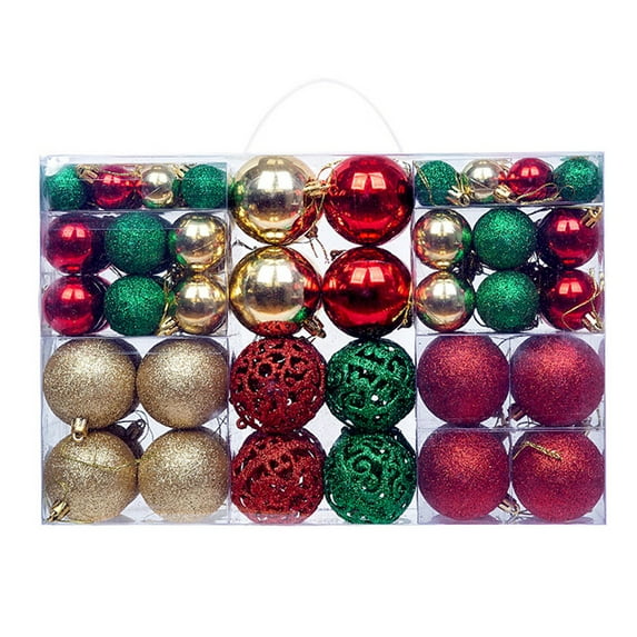 Shuttle tree 100 Pcs Christmas Ball Ornaments Set for Christmas Tree Decorative Hanging Baubles Plastic Shatterproof Christmas Ball for Holiday Party Christmas