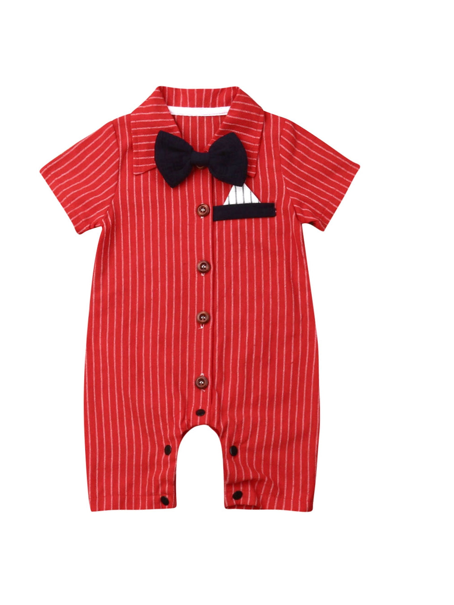 Shuttle tree Newborn Baby Boy Spring Clothes Short Sleeve Striped ...