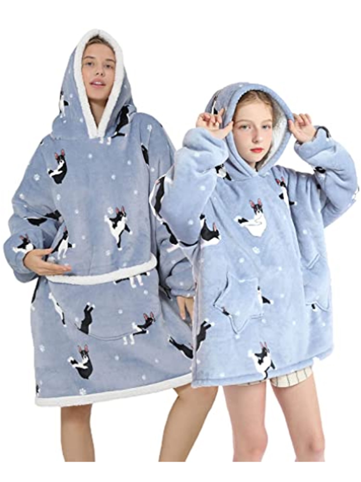 Softan Sherpa Pullover Blanket Hoodie, Oversized Wearable for