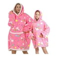 thumbnail image 1 of Shuttle tree Oversized Wearable Blanket Hoodie For Adult Kids Hooded Sherpa Sweatshirt With Front Pocket, 1 of 6