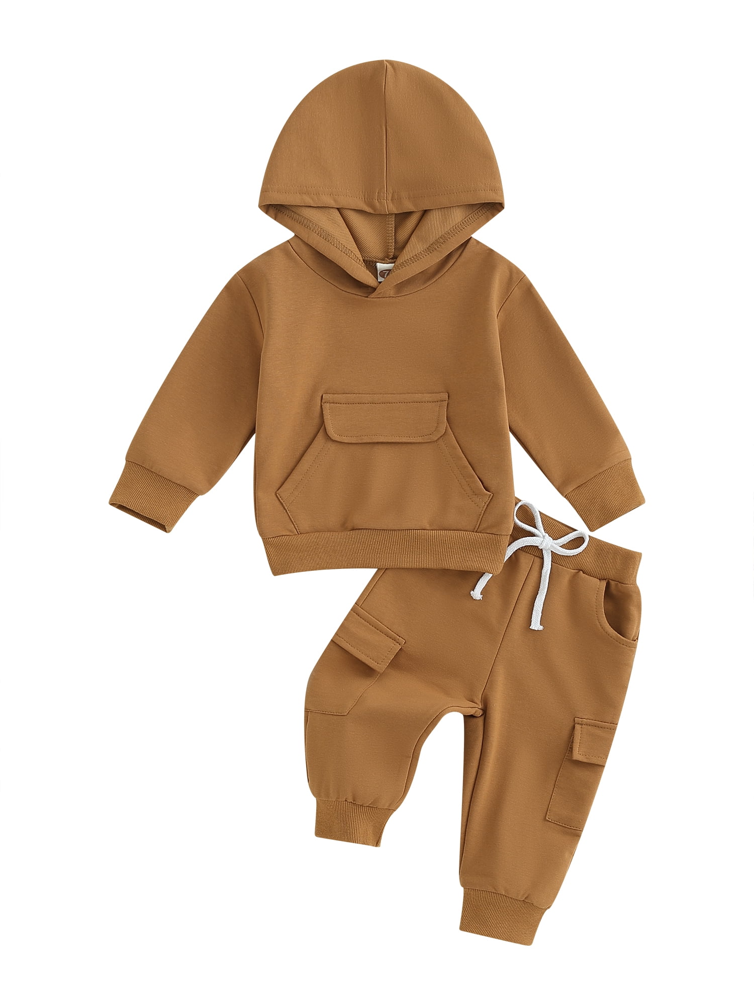 Shuttle tree Toddler Infant Baby Boy Girl Clothes Solid Long Sleeve