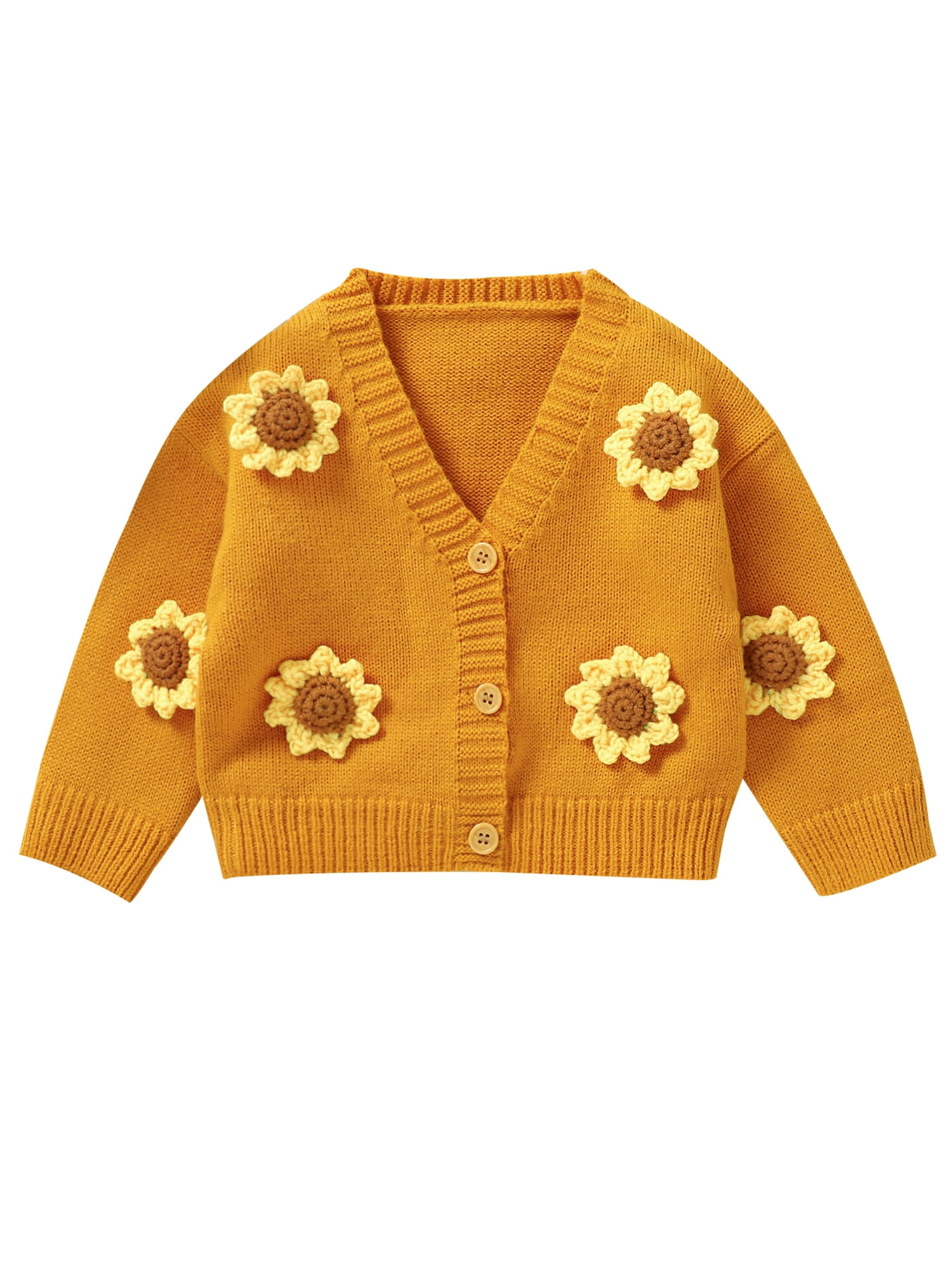 Mustard cardigan baby girl hot sale
