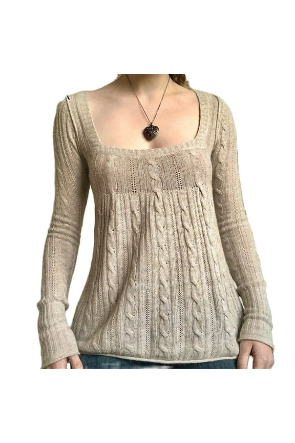 Women Knit Fairycore Aesthetic Sweater Vintage Long Sleeve Fairy Grunge Shirt Streetwear