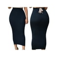 thumbnail image 1 of Shuttle tree Women Muslim Thick High Waist Bodycon Straight Stretch Pencil Maxi Skirt, 1 of 5