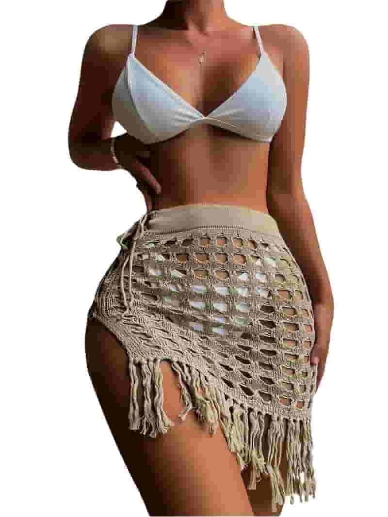 Sexy Solid Color See-Through Slit Swimwears Cover Up(3 Colors) Sexy Solid Color See-Through Slit Swimwears Cover Up(3 Colors)