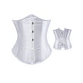 thumbnail image 1 of Shuttle tree Women's Satin Underbust Corset Bustier Waist Training Cincher Plus Size Corsets S-6XL, 1 of 6