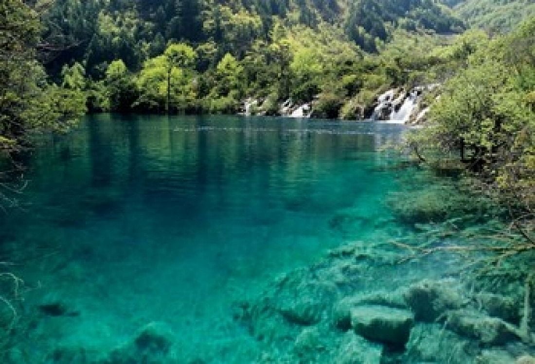 Shuzheng Lake Jiuzhaigou National Scenic Area Sichuan Province China Canvas Art - Charles Crust DanitaDelimont (24 x 15)