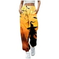 thumbnail image 1 of Shwomsmer Summer Pants for Women, Women's Casual Drawstring Loose Fit Jogger Pants With Floral Print Comfortable Sport Sweatpants For Everyday Wear Womens Pant Suits Casual, 1 of 3