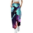 thumbnail image 1 of Shwomsmer Summer Pants for Women, Women's Casual Drawstring Loose Fit Jogger Pants With Floral Print Comfortable Sport Sweatpants For Everyday Wear Womens Pant Suits Casual, 1 of 3