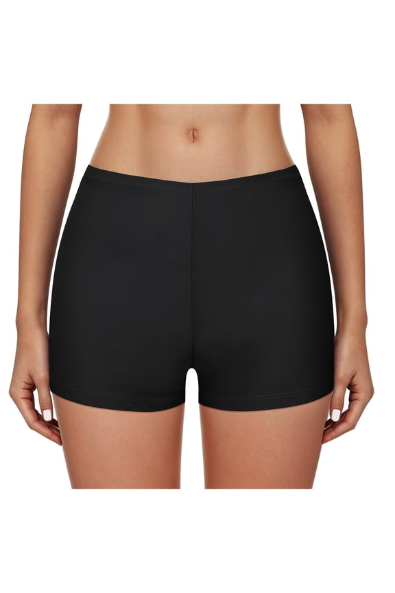 Women's Swim Shorts Women's High Waisted Leopard Print Swim Trunks Comfortable Beachwear Swim Shorts Dissolving Swim Shorts