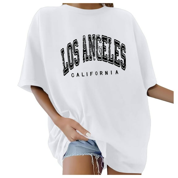 Shwomsmer Womens Summer Tops Women's Oversized T Shirts V Neck Striped Tees Summer Half Sleeve Casual Comfy Cozy Tunic Tops Plus Size Spandex T Shirts