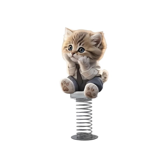Shy Bobble,Cute 2D Acrylic Cat Bobbleheads,Fun Bouncing Shaking Dashboard Decor for Car Desk Bookshelves & Home, Great Gift for Cat Lovers