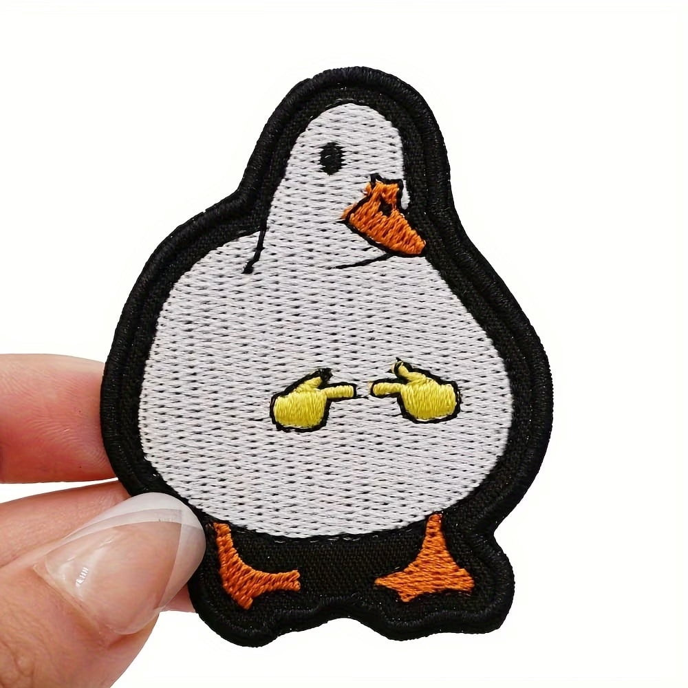 Shy Goose Animal Embroidered Patch for Tactical Vests and Shoulder Straps - Hook and Loop Backing, Perfect for Backpacks and Clothing